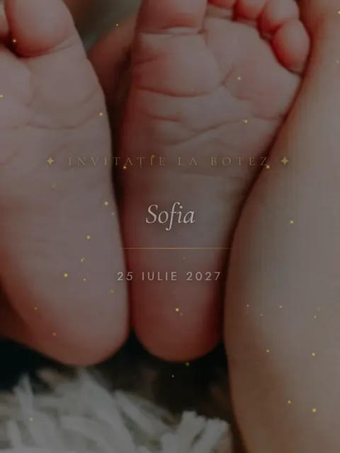 Example of a digital baptism invitation