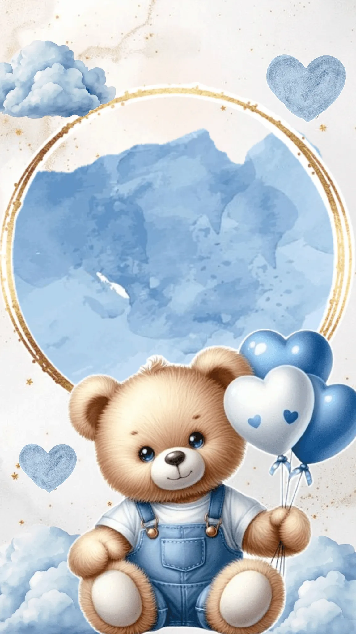Teddy bear & balloons