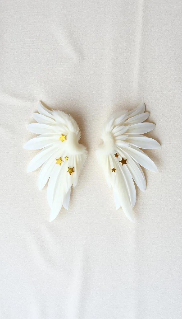 Baptism invitation Angel Wings
