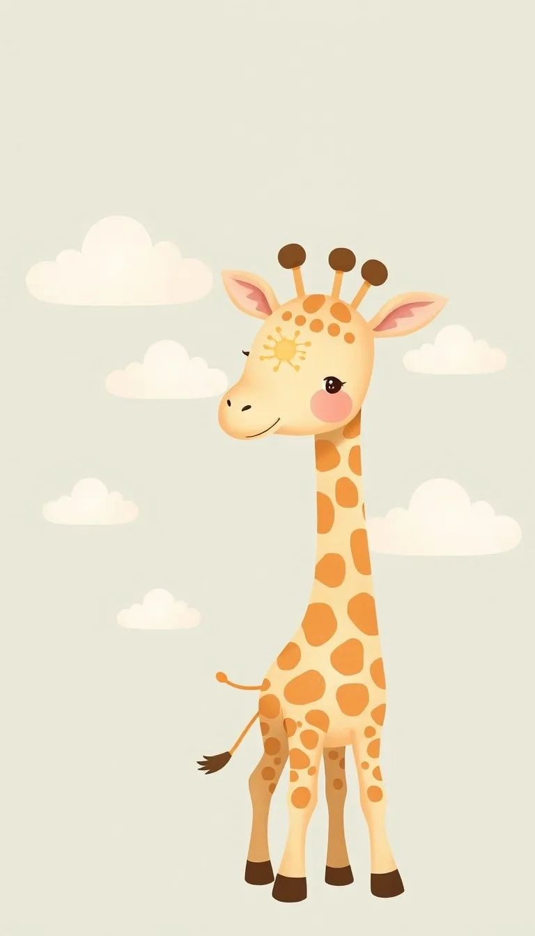 Baptism invitation Little Giraffe