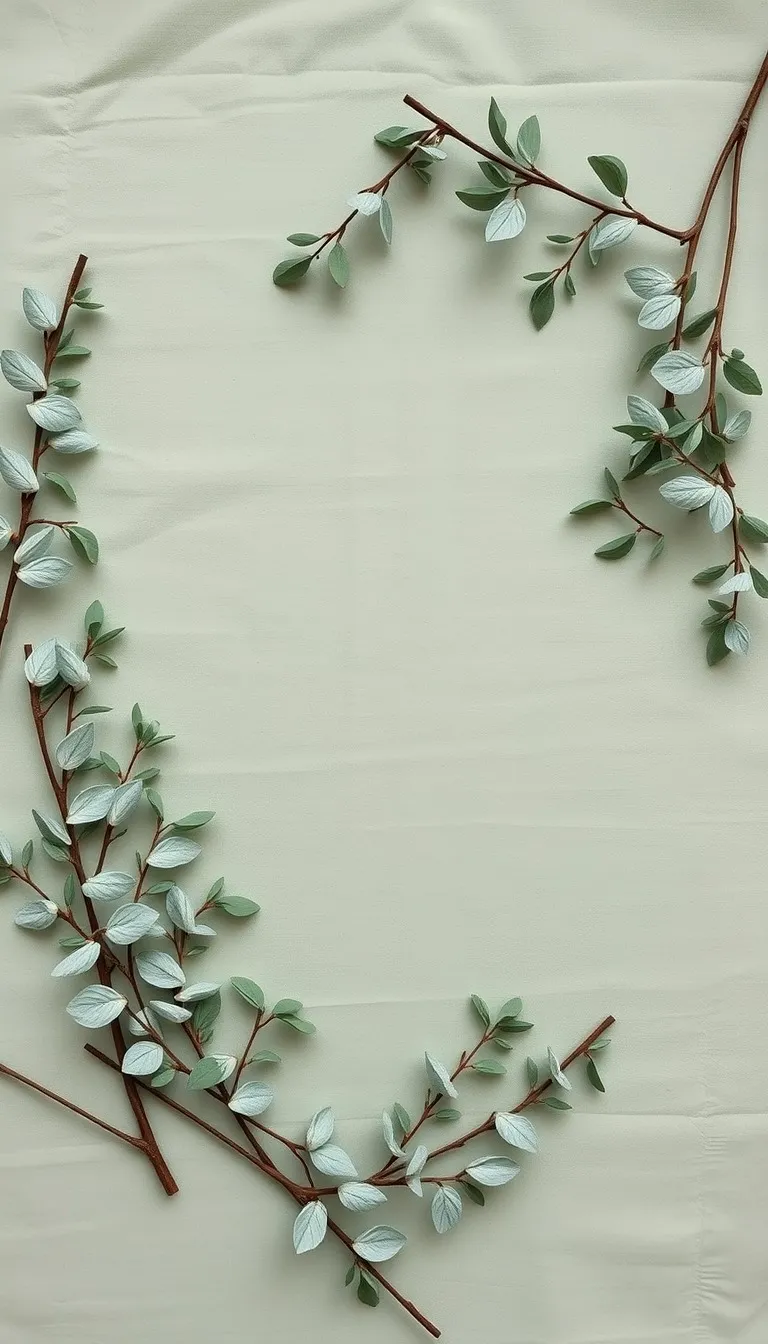 Baptism invitation Sage Eucalyptus