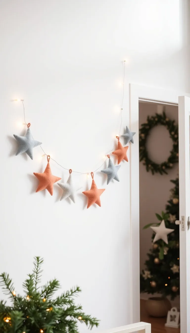 Baptism invitation Star Garland