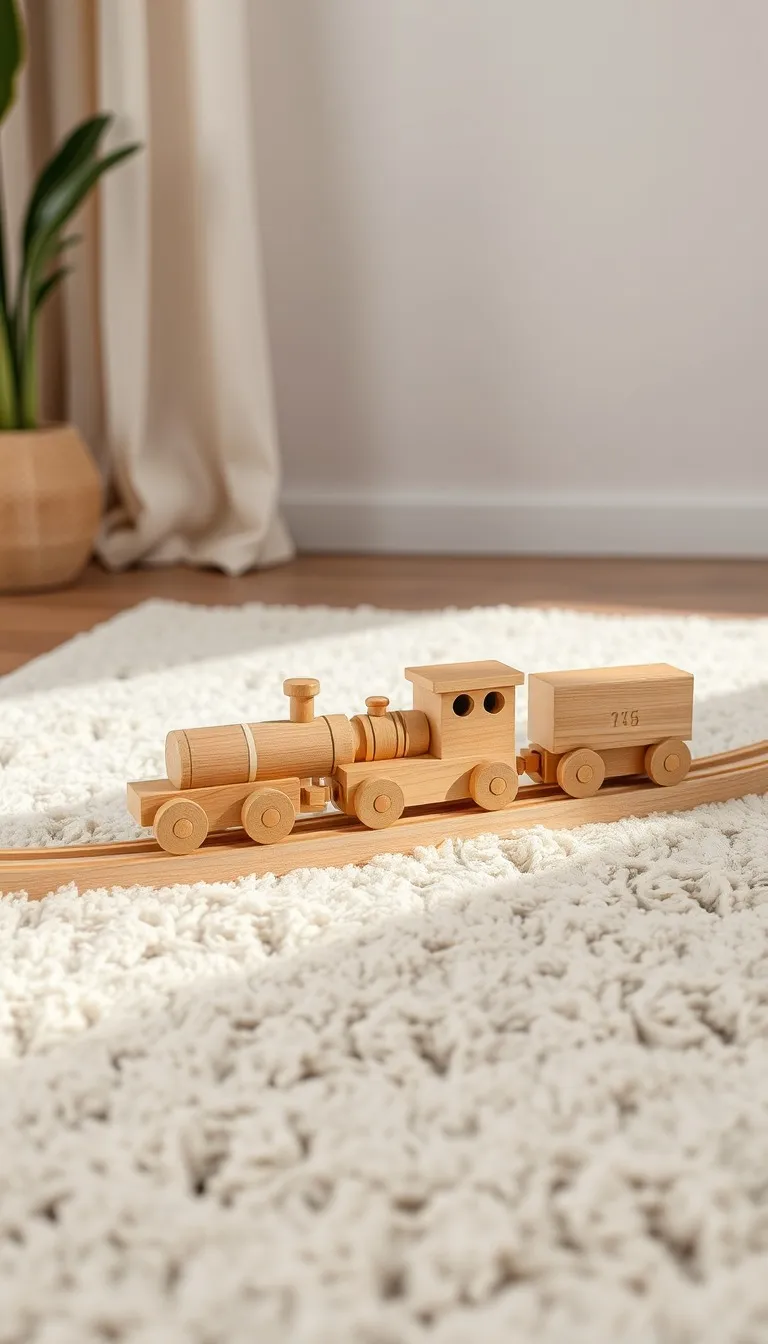 Baptism invitation Toy Train