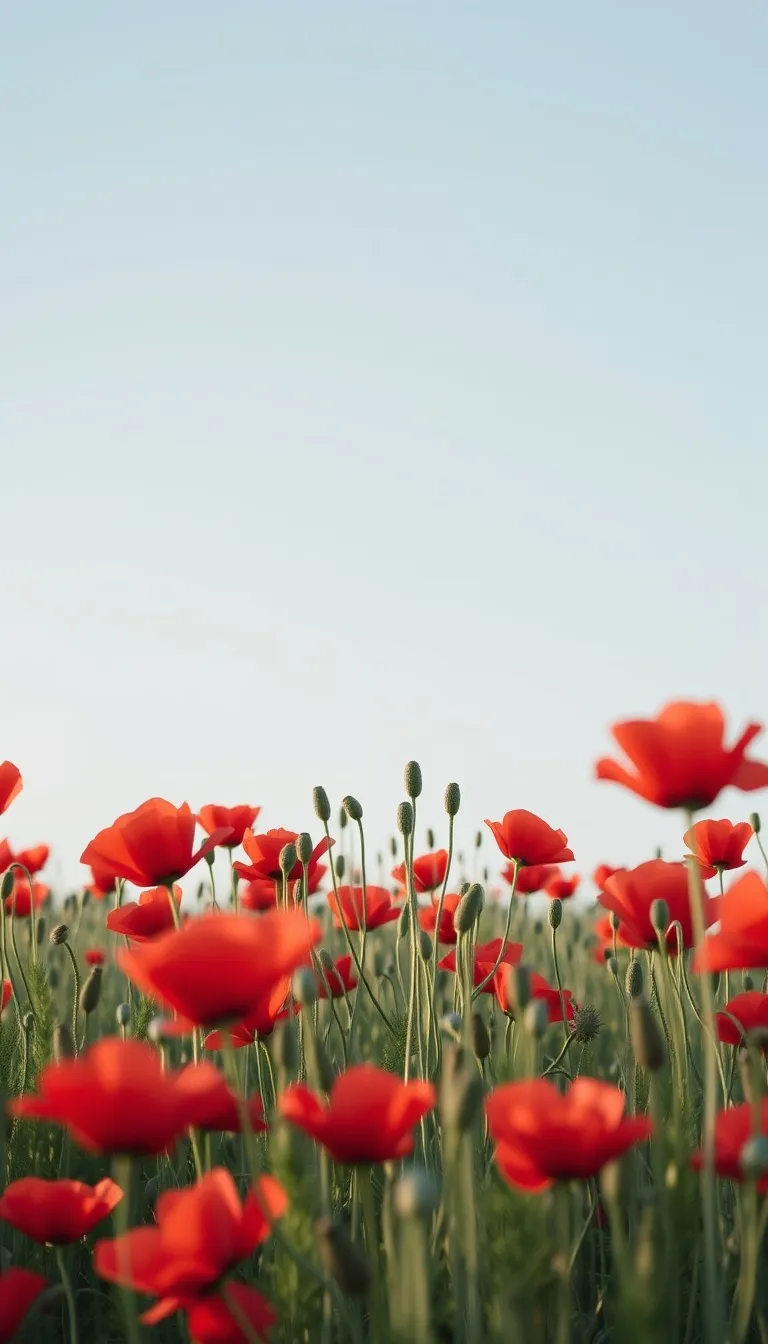 Civil Ceremony invitation Poppy Field
