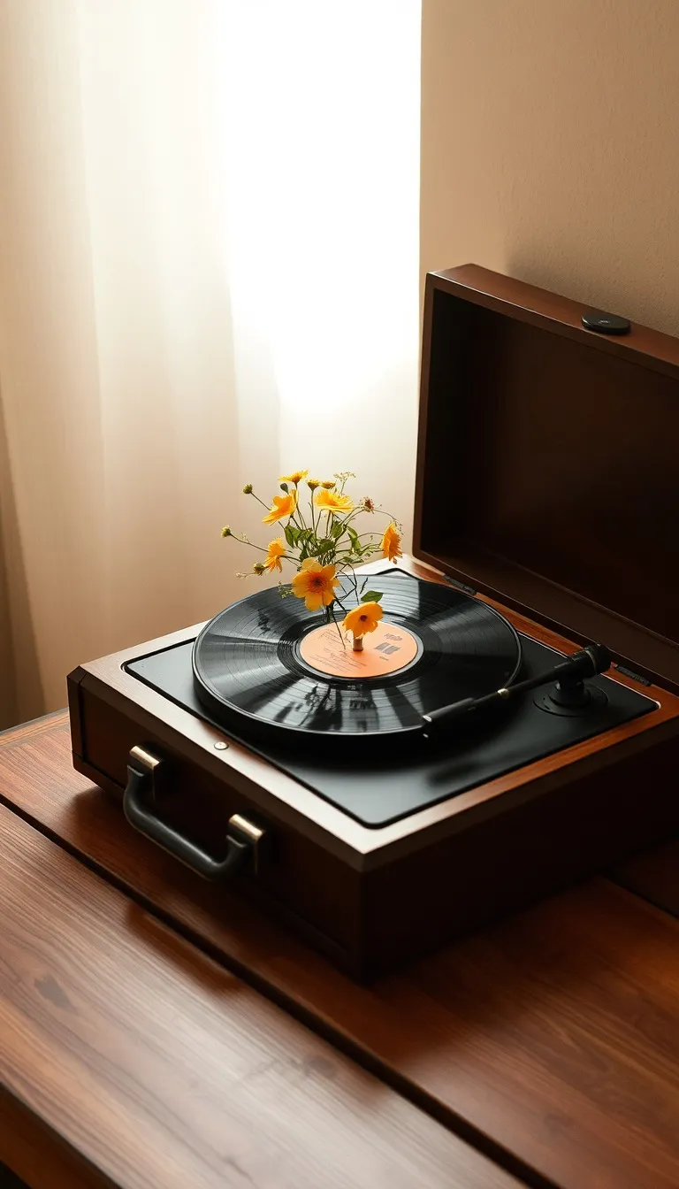 Civil Ceremony invitation Vintage Record Player