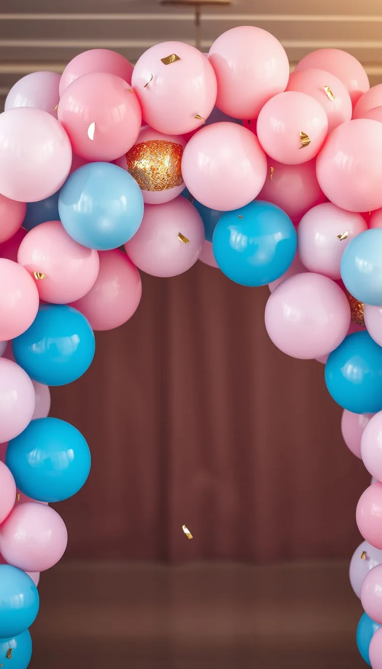 Gender Reveal invitation Pink & Blue Arch