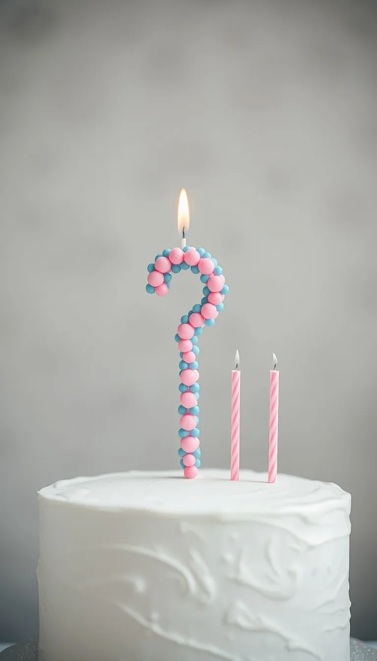 Gender Reveal invitation Question Mark Cake