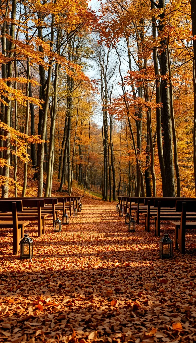 Wedding invitation Golden Autumn