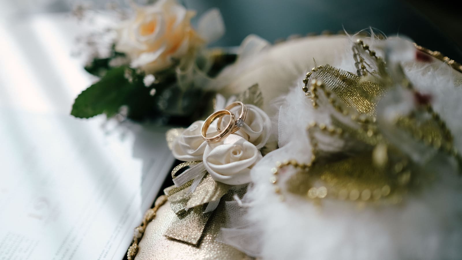 Civil Ceremony invitation gilded-pillow