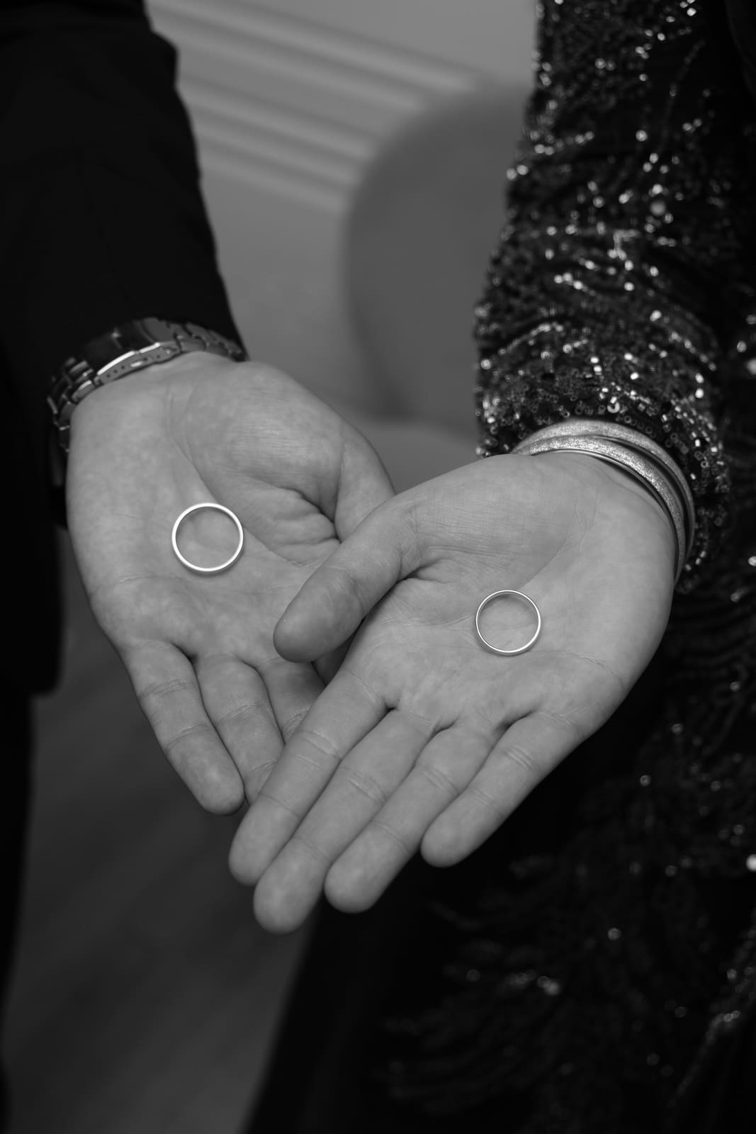 Civil Ceremony invitation monochrome-heart
